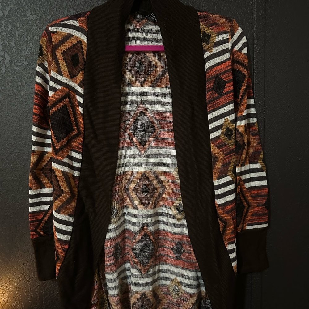 Rue21 Multicolor Geometric Cardigan